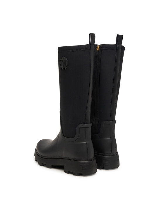 Tommy Hilfiger Tommy Hilfiger Kalosze Th Stamp Warm Knee Rain Boot FW0FW09678 Czarny