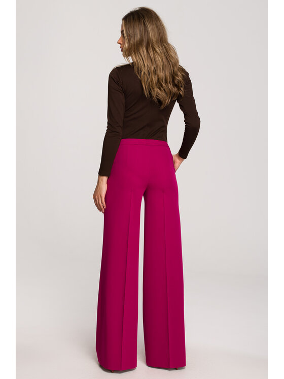 Stylove Stylove Kalhoty z materiálu S311 Fialová Regular Fit