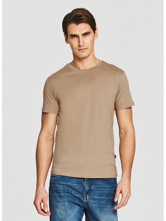 Pako Lorente Pako Lorente T-Shirt P26SF-TT-001 Beżowy Regular Fit