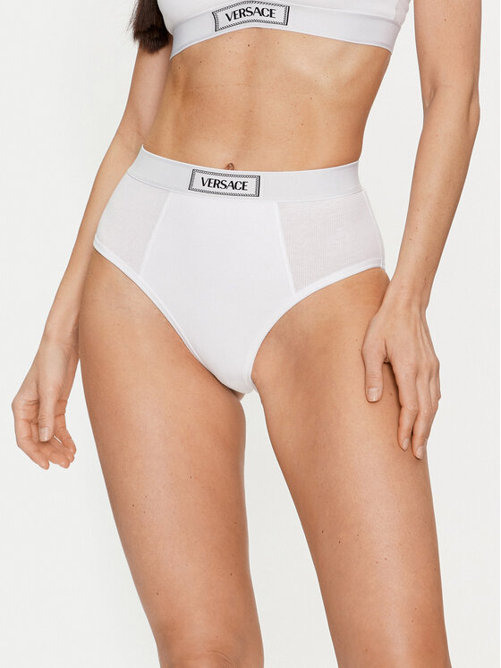 Versace Mutande classiche a vita alta 1013505 Bianco, taglia : 2