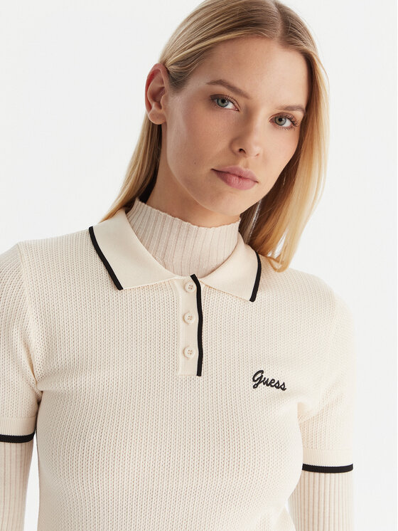 Guess Guess Polo marškinėliai Polo sweater Smėlio Slim Fit