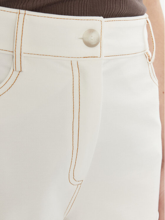 Max Mara Leisure Max Mara Leisure Culottes nohavice Fausto 2516781037 Biela Regular Fit