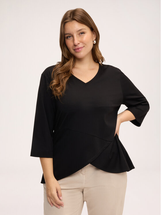 Fiorella Rubino Fiorella Rubino Bluzka G015E000355N033 Czarny Regular Fit