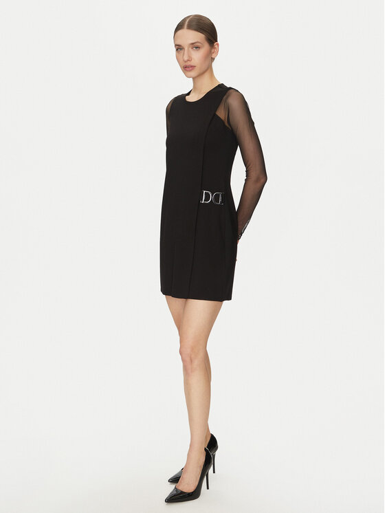 DKNY DKNY Sukienka koktajlowa DD4JBD29 Czarny Regular Fit