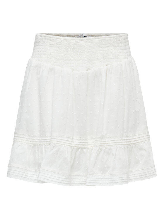 ONLY ONLY Mini sukně Katti 15376205 Bílá Regular Fit