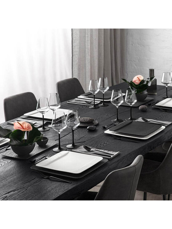 Villeroy & Boch Villeroy & Boch Komplet kieliszków do wina Villeroy & Boch Manufacture Rock Czarny