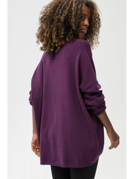 blue shadow blue shadow Sweter Kety Fioletowy Regular Fit