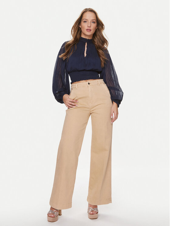 Guess Guess Blúz Bianca W4RH69 WDW52 Sötétkék Regular Fit
