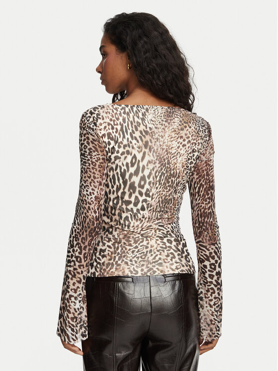 Guess Guess Bluzka W6BP23 K6260 Beżowy Regular Fit