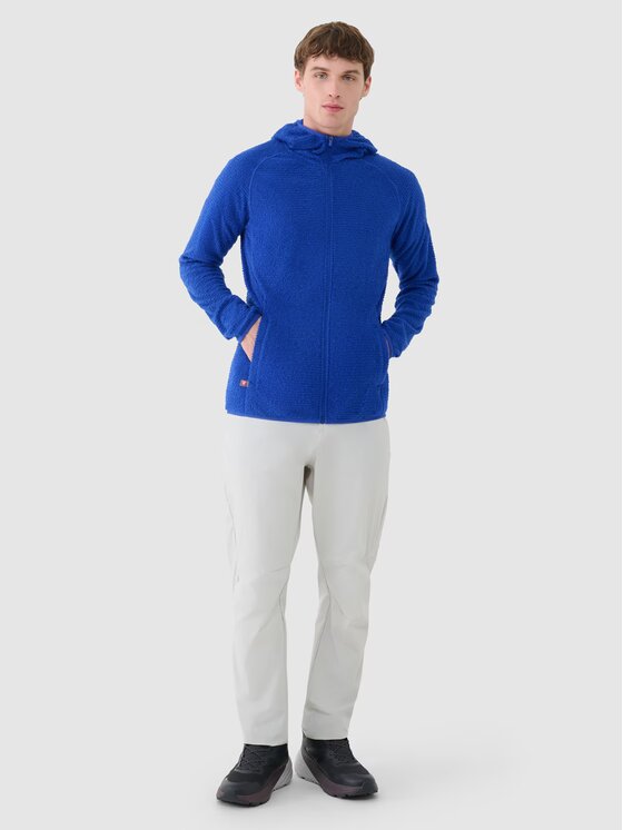 4F 4F Felpa di pile 4FWSS25TFSWM473-36S Blu Regular Fit
