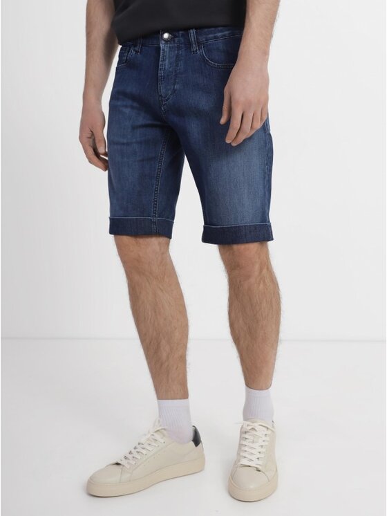 Emporio Armani Emporio Armani Džínové šortky 3R1PA6 1D85Z Tmavomodrá Regular Fit