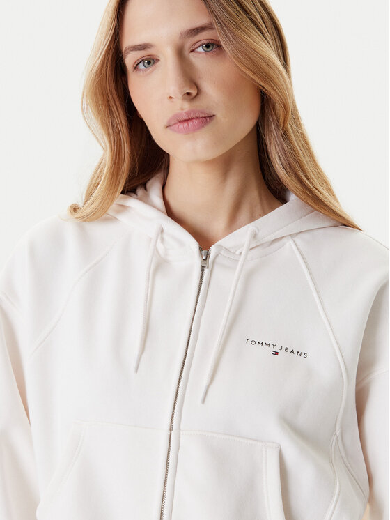 Tommy Jeans Tommy Jeans Majica dugih rukava Linear DW0DW21163 Écru Boxy Fit