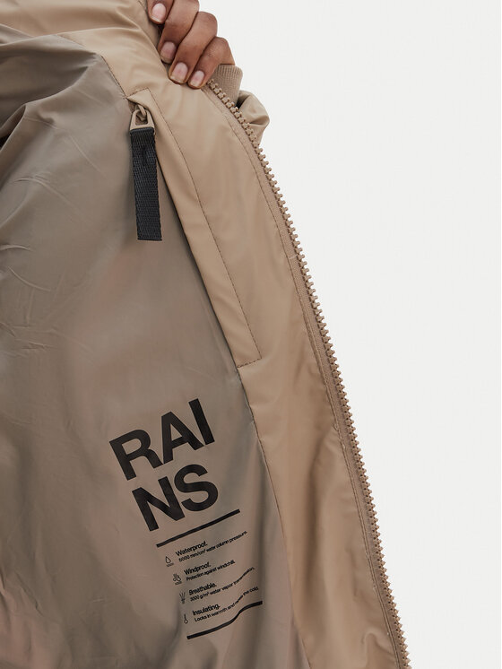 Rains Rains Žieminė striukė Unisex 15120 Smėlio Regular Fit