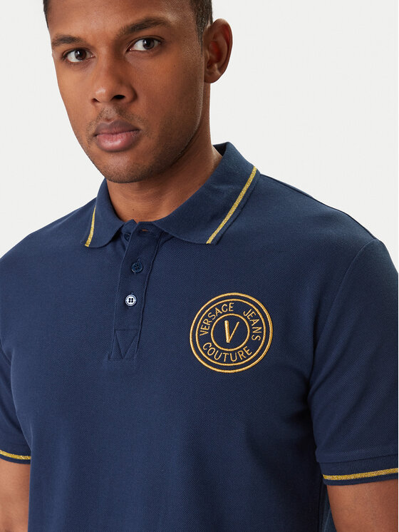 Versace Jeans Couture Versace Jeans Couture Polo 80GAGT03 CJ01T Niebieski Regular Fit