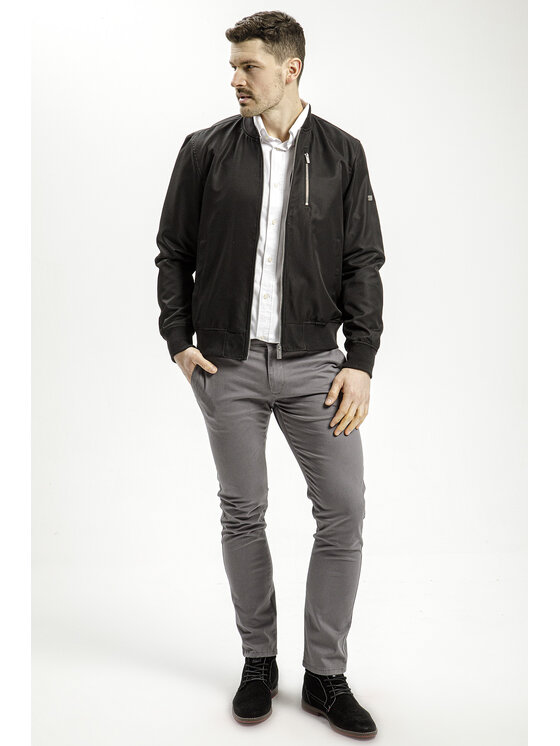 Cross Jeans Cross Jeans Chinosy E 120-170 Szary Tapered Leg