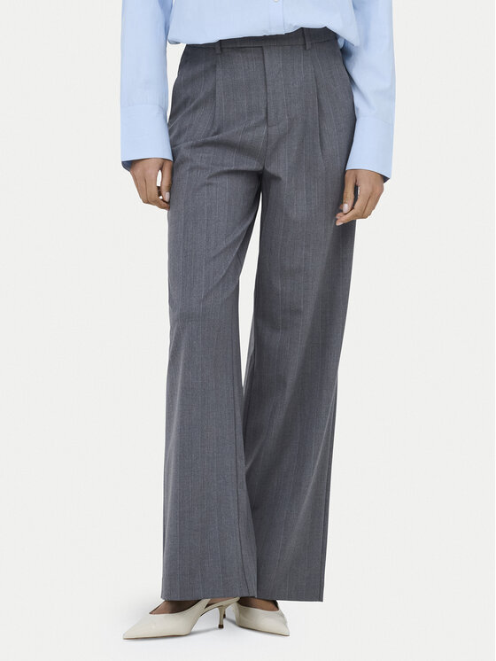 ONLY ONLY Hlače Jackie 15364312 Siva Wide Leg