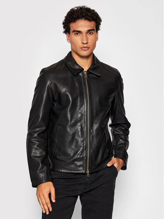 Marc O'Polo Marc O'Polo Giacca di pelle 129 7004 73000 Nero Regular Fit
