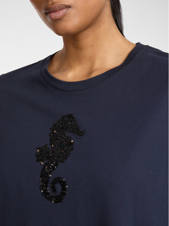Elena Mirò Elena Mirò T-Shirt G049Z000735N034 Niebieski Regular Fit