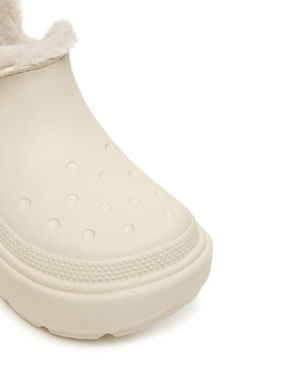 Crocs Crocs Śniegowce Stomp Lined Shorty Boot 210673 Écru