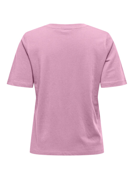 ONLY ONLY Тишърт 15270390 Розов Regular Fit