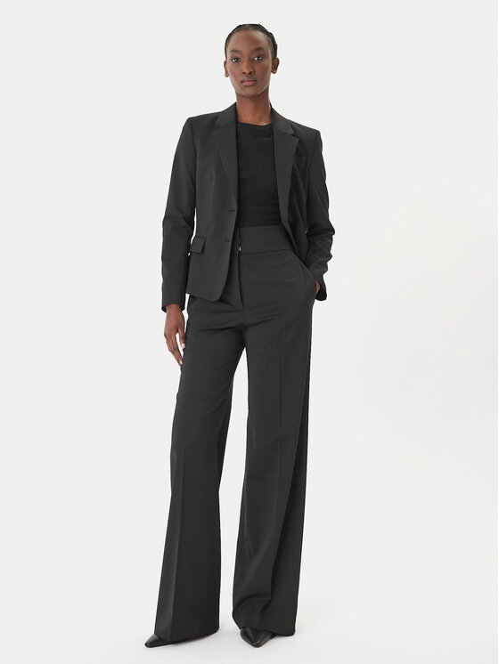 HUGO HUGO Pantaloni di tessuto Himia 50516143 Nero Wide Leg