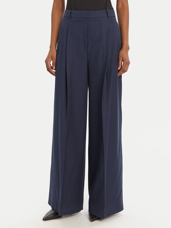 HUGO Spodnie materiałowe Harenau 50542606 Granatowy Relaxed Fit
