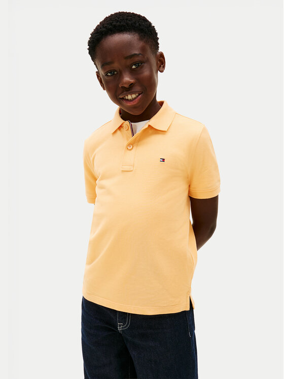 Tommy Hilfiger Tommy Hilfiger Polo KB0KB09103 Pomarańczowy Regular Fit