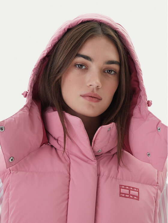 Tommy Jeans Tommy Jeans Športová vesta Tjw Alaska Grid Down Vest DW0DW21627 Ružová Regular Fit