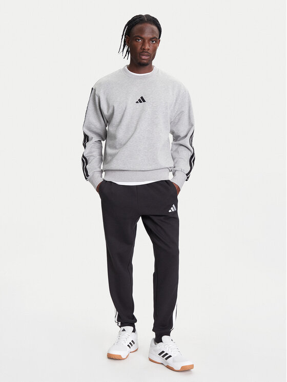 adidas adidas Mikina Essentials 3-Stripes JE6308 Šedá Regular Fit