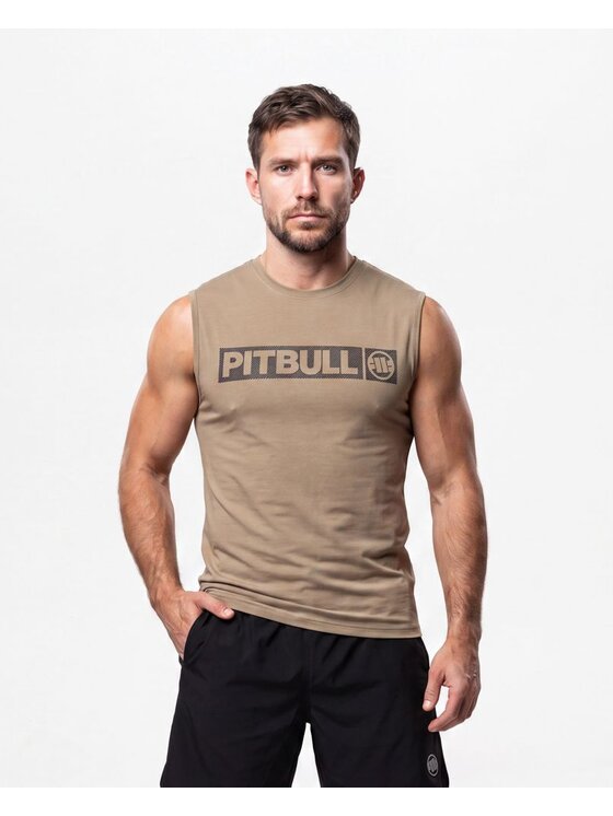 PITBULL PITBULL Koszulka techniczna Casual Sport HILLTOP Brązowy Regular Fit