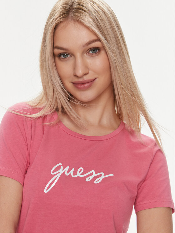 Guess Guess T-krekls Carrie O4RM09 KBBU1 Balts Regular Fit