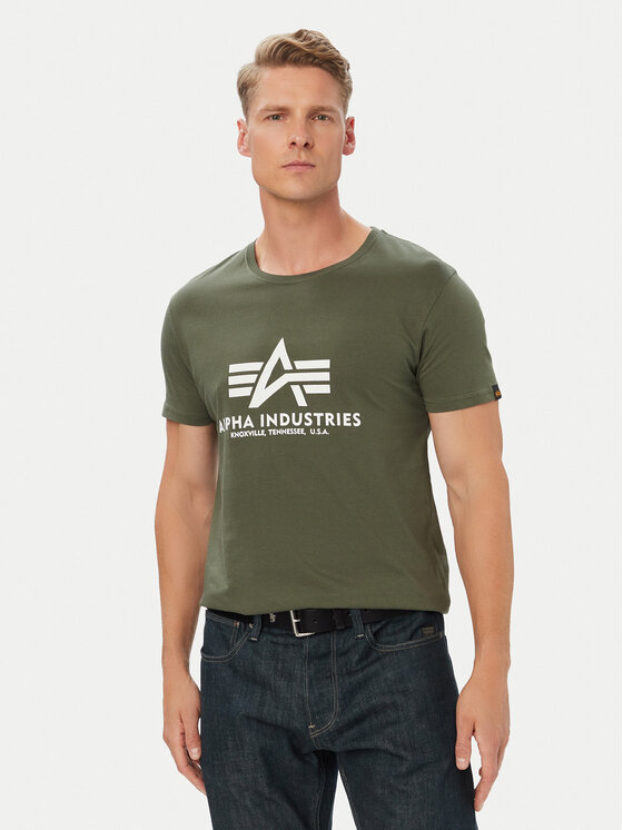 Alpha Industries T-shirt Basic 100501 Zelena Regular Fit
