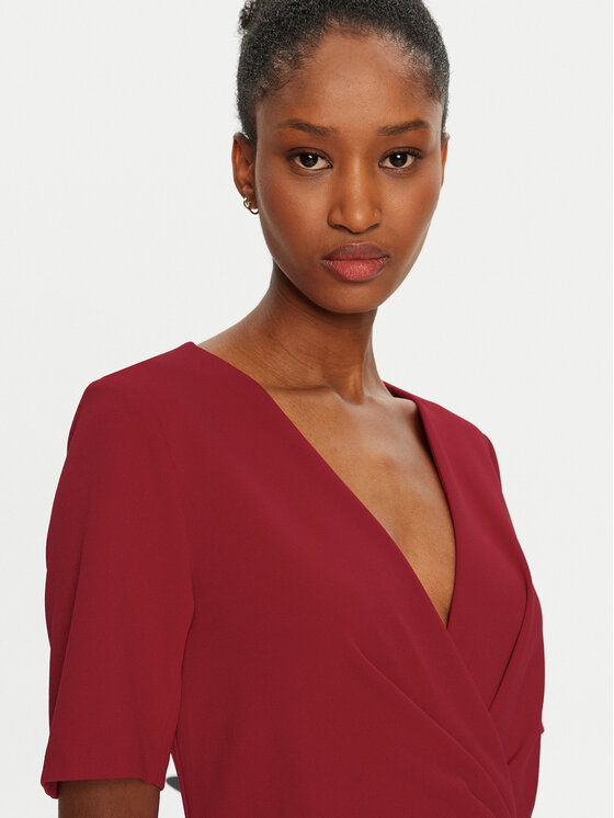 DKNY DKNY Koktel haljina DD4H1B66 Crvena Slim Fit