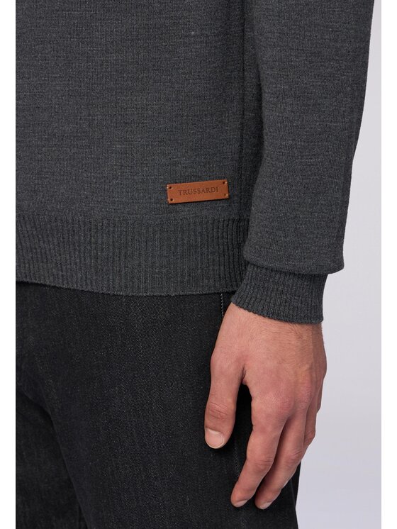 Trussardi Trussardi Kardigan M0228000024N013 Szary Regular Fit