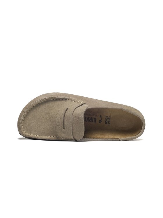 Birkenstock Birkenstock Klapki Naples Wrapped Suede Leathe Brązowy