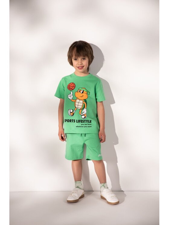 Coccodrillo Coccodrillo Bavlnené šortky WC6121501IBK-011 Zelená Regular Fit