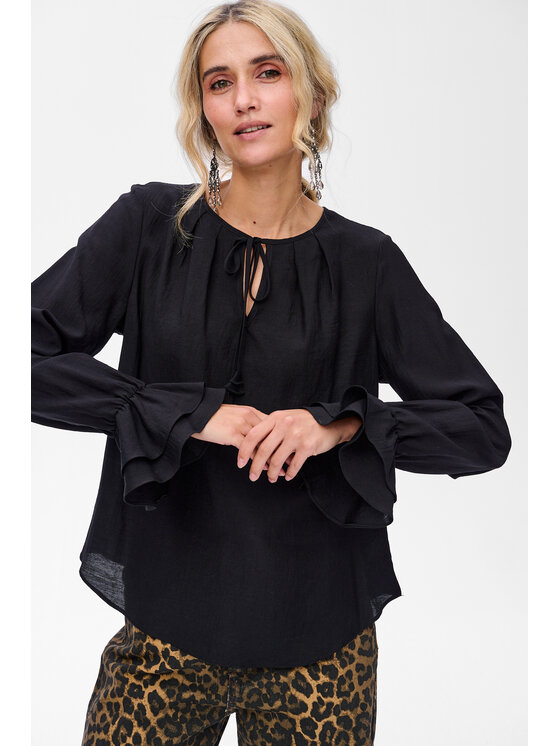 blue shadow blue shadow Bluzka Louise Czarny Regular Fit