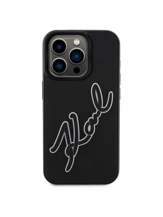 KARL LAGERFELD KARL LAGERFELD Etui na telefon 3D Rubber Signature Czarny