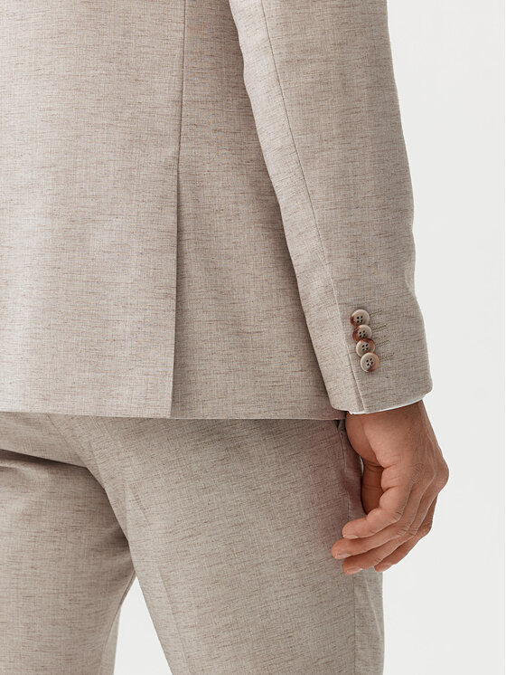 Evenemen Evenemen Garnitur Passa Beżowy Slim Fit