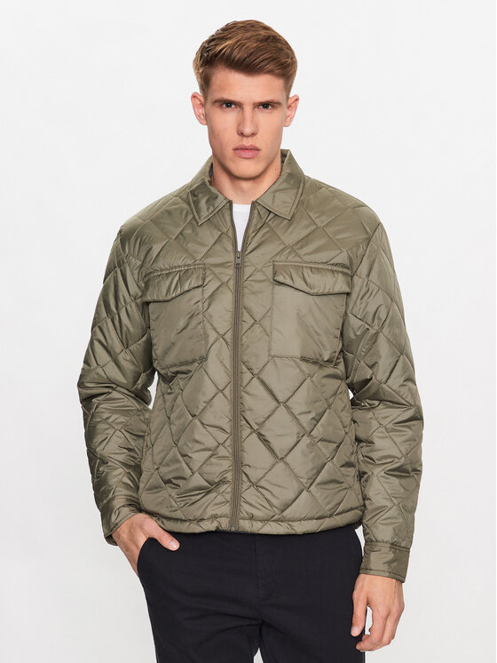 Solid Demisezoninė striukė 21107559 Žalia Regular Fit