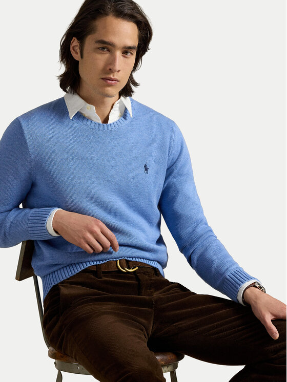 Polo Ralph Lauren Polo Ralph Lauren Pulover 710810846038 Svetlo modra Regular Fit