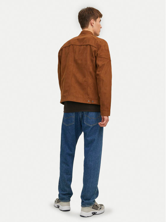 Jack & Jones Jack & Jones Kurtka z imitacji skóry Rocky 12147218 Brązowy Regular Fit