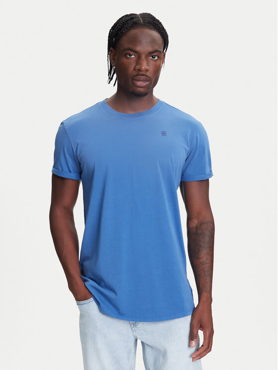 G-Star Raw Tričko Text Back D25971-2653 Modrá Relaxed Fit