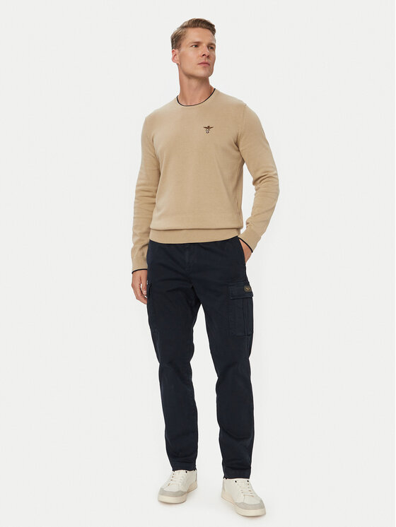 Aeronautica Militare Aeronautica Militare Cargo stiliaus kelnės 262PA1740UCT04381 Tamsiai mėlyna Regular Fit