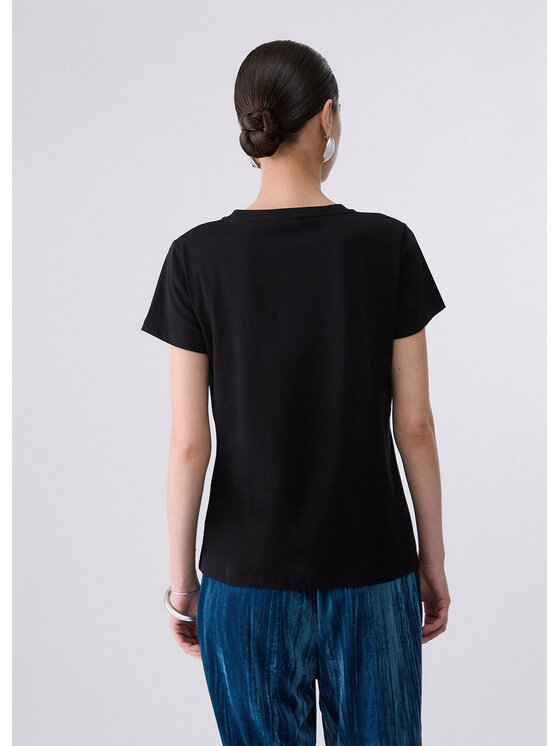 Liu Jo Liu Jo T-shirt TF6238JS003L9573 Nero Regular Fit