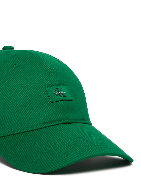 Calvin Klein Calvin Klein Cepure ar nagu Monologo Woven Patch Bb Cap LV04D5077G Zaļš