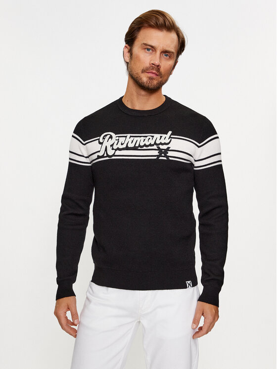 Richmond X Richmond X Pulover UMA23056MA Negru Regular Fit