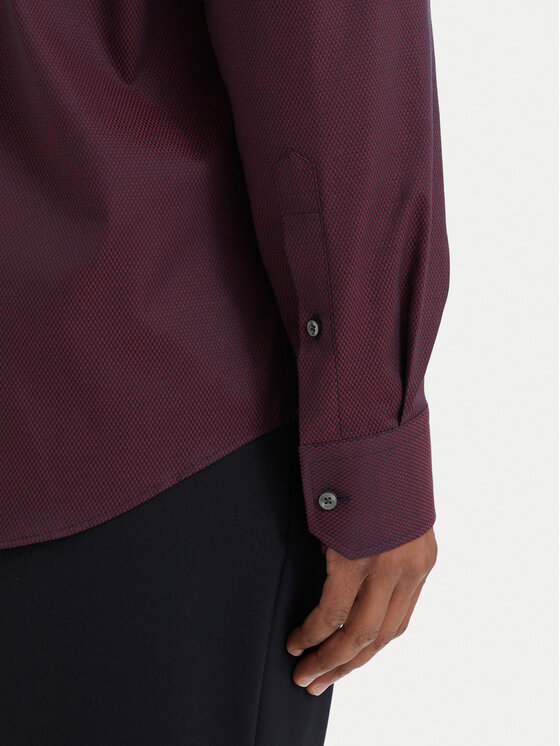 BOSS BOSS Srajca H-Joe 50560583 Bordo rdeča Regular Fit