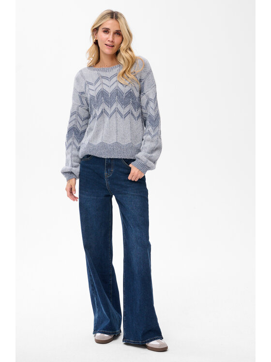 blue shadow blue shadow Sweter Kolise Niebieski Regular Fit