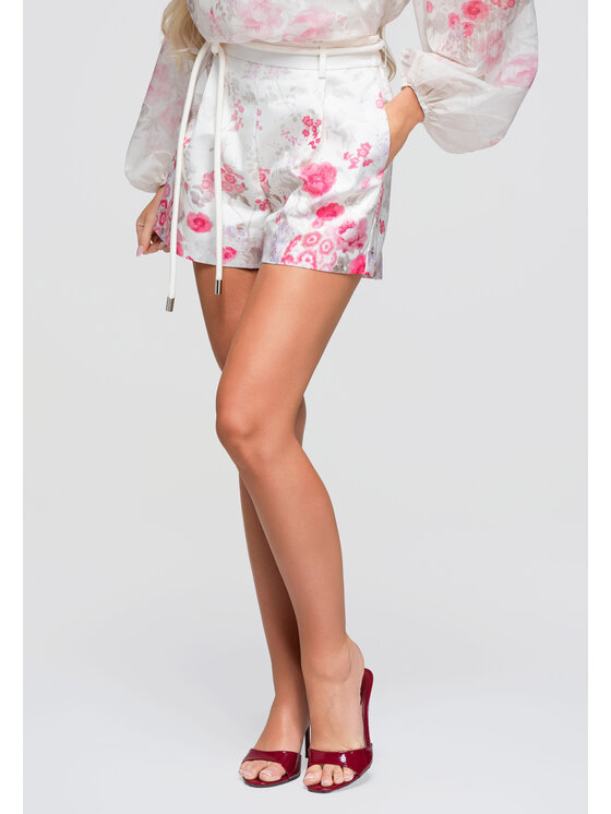 Ombre Ombre Szorty materiałowe OW-ST-E0026 Różowy Relaxed Fit